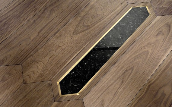 Matita modular geometric wood floor - Installation 112