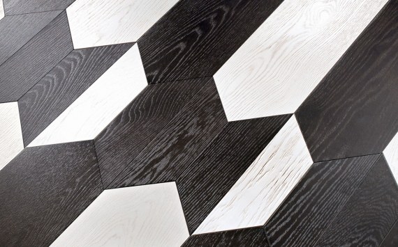 Matita modular geometric wood floor - Installation 172