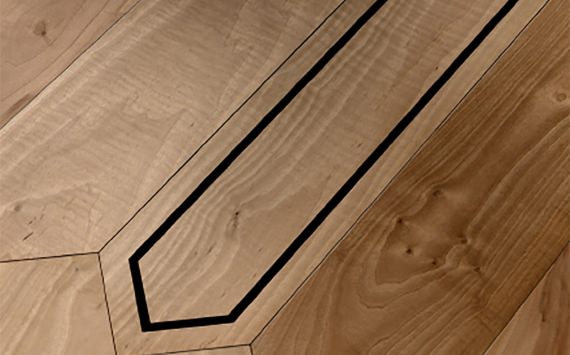 Matita modular geometric wood floor - Installation 111