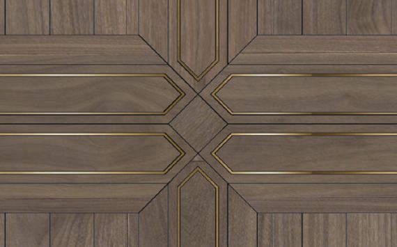 Matita modular geometric wood floor - Installation 140