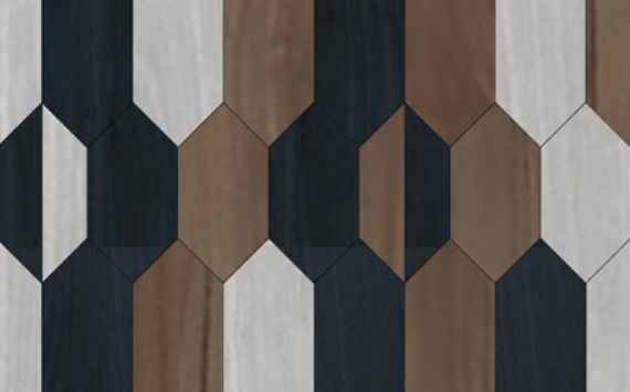Matita modular geometric wood floor - Installation 171