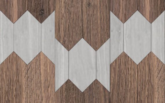 Matita modular geometric wood floor - Installation 180