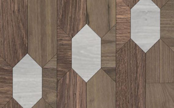 Matita modular geometric wood floor - Installation 190