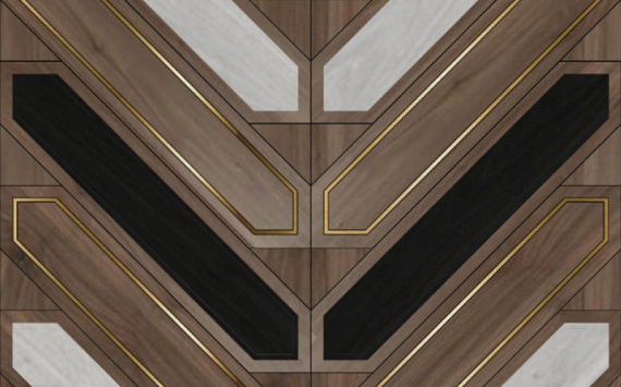Matita modular geometric wood floor - Installation 242