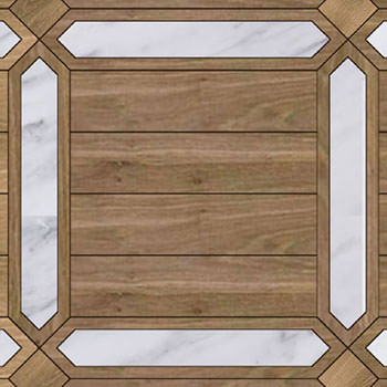 Matita modular geometric wood floor - Installation 132