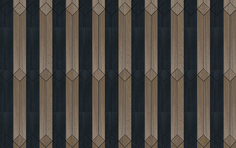 Matita modular geometric wood floor - Installation 211