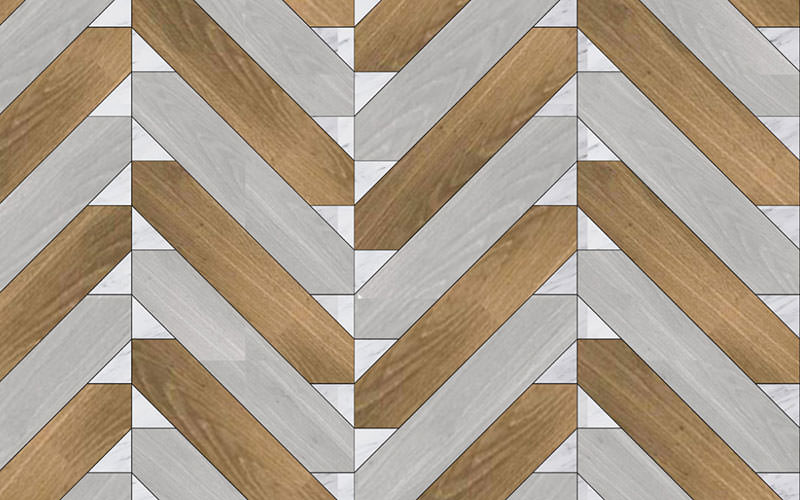 Matita modular geometric wood floor - Installation 224