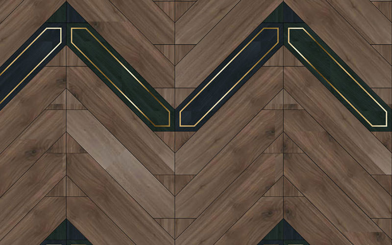 Matita modular geometric wood floor - Installation 241