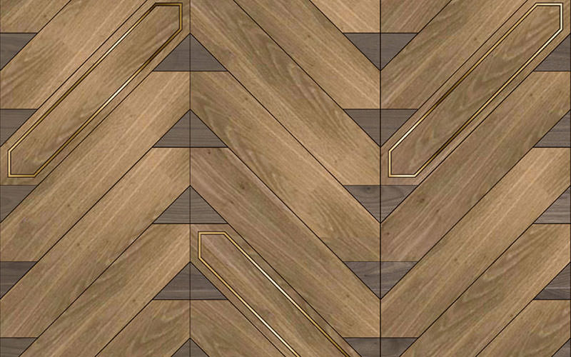 Matita modular geometric wood floor - Installation 243