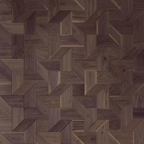 Tricot modular geometric wood floor. Design - Foglie d'Oro