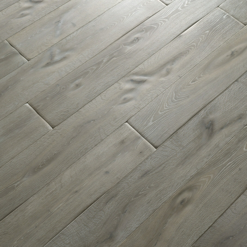 Solid parquet floor - CA' CORNER - FOGLIE D'ORO BY LATIFOGLIA - oak /  chevron / brushed