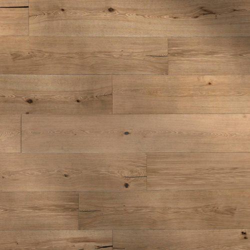 Engineered wood planks Jumbo floor in Oak: brushed, stained, varnished.