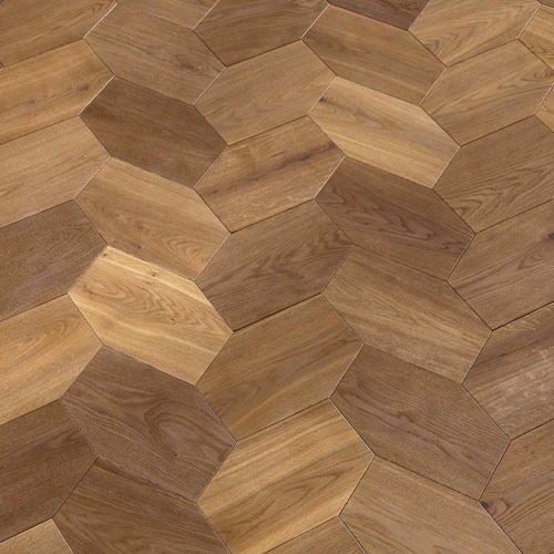 Ombre modular geometric wood floor. Design Panels.