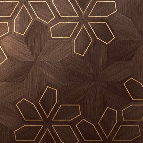 Azalea modular geometric wood floor. Design Panels.